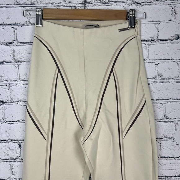 Maniere De Voir Leggings Women's Cream Size 2 NWT - Picture 2 of 11